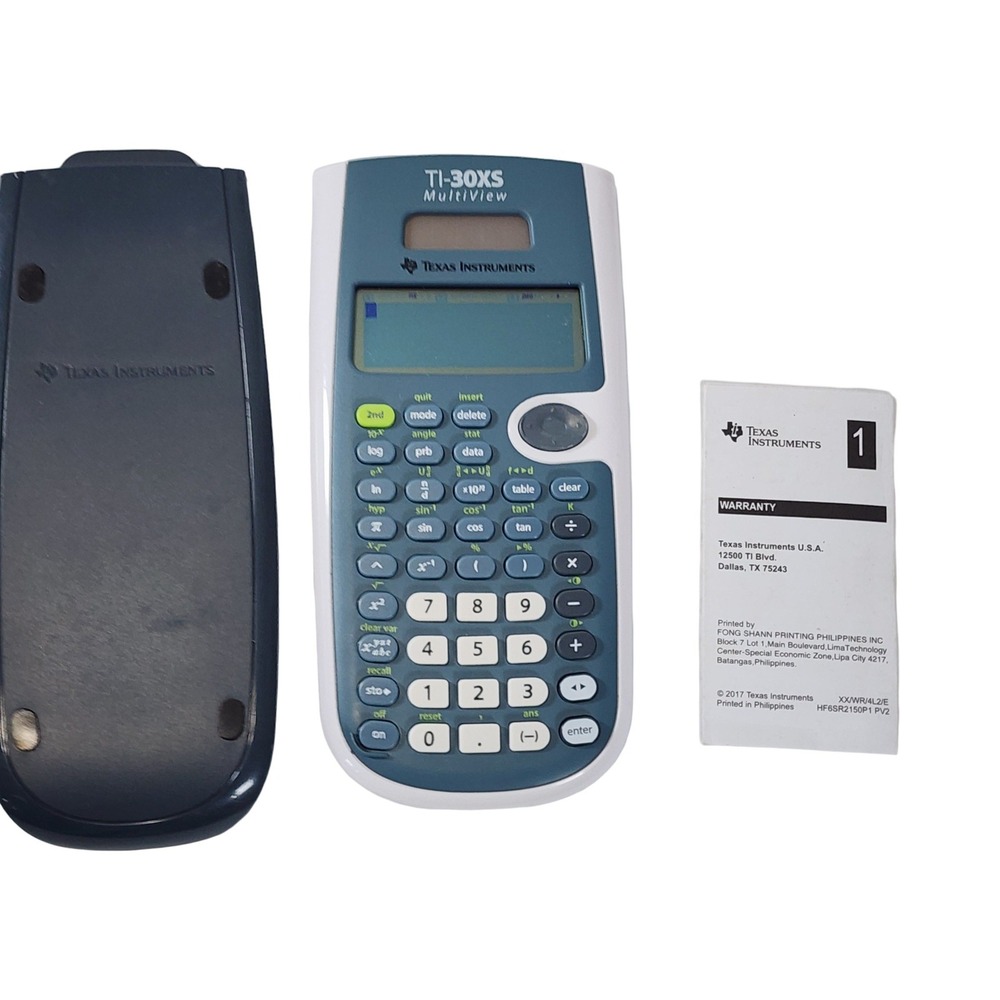 Texas Instruments TI-30XS MultiView Scientific Calculator White Blue L-0418H